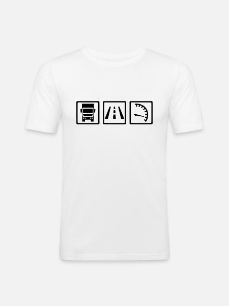 Truck - Men's Slim Fit T-Shirt - white