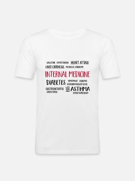 internal medicine - Men's Slim Fit T-Shirt - white
