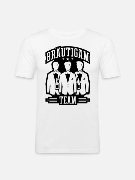 Team Groom Wedding - Men's Slim Fit T-Shirt - white
