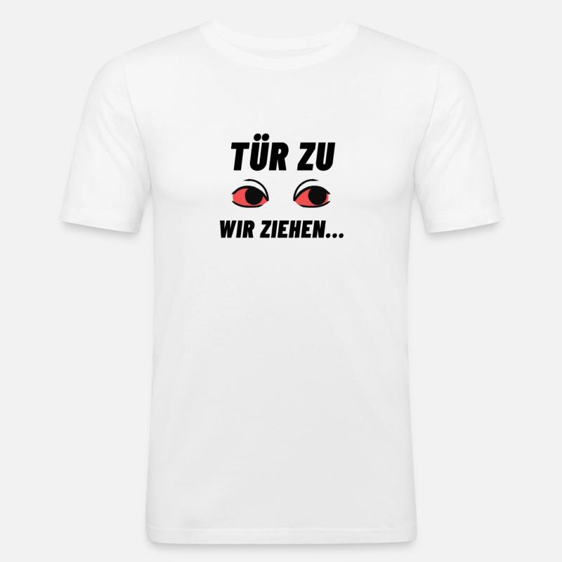 drogen,sprüche,kokain,techno,mdma,geschenk gras - Männer Slim Fit T-Shirt - Weiß