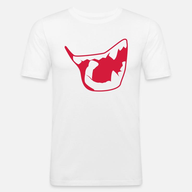 Vampir - Männer Slim Fit T-Shirt - Weiß