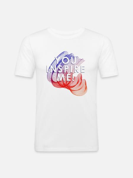 you inspire me - Men's Slim Fit T-Shirt - white