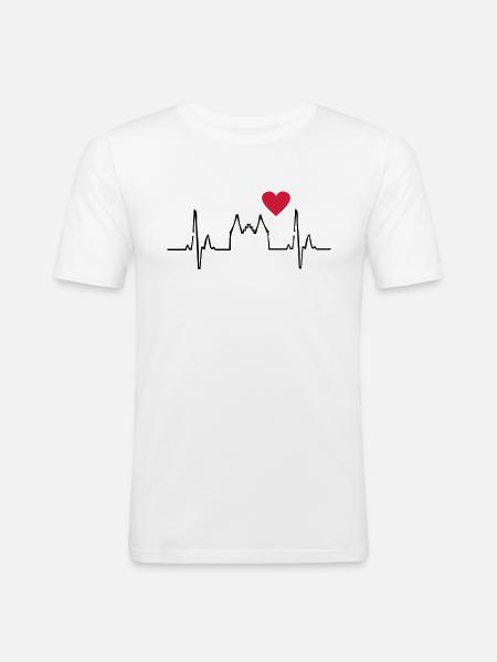 Lübeck - Männer Slim Fit T-Shirt - Weiß