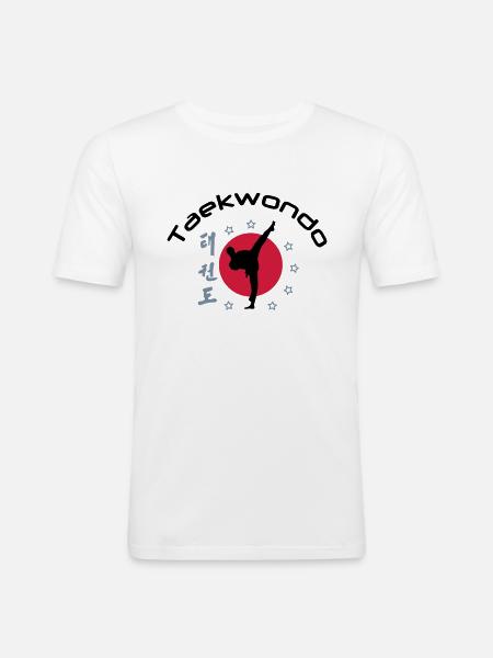 taekwondo_3 - Men's Slim Fit T-Shirt - white