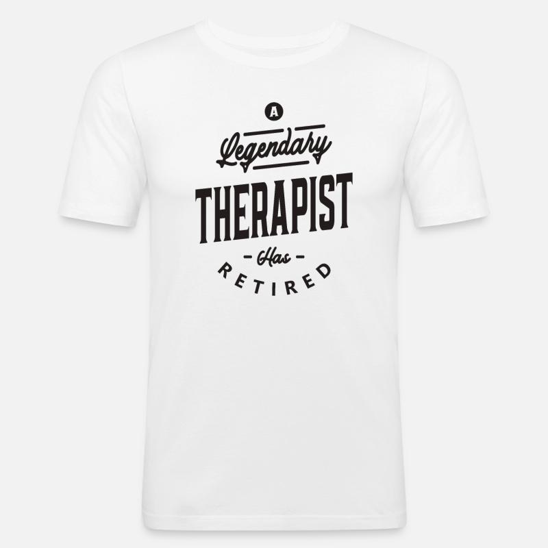 Therapeut Lustiger Beruf - Männer Slim Fit T-Shirt - Weiß