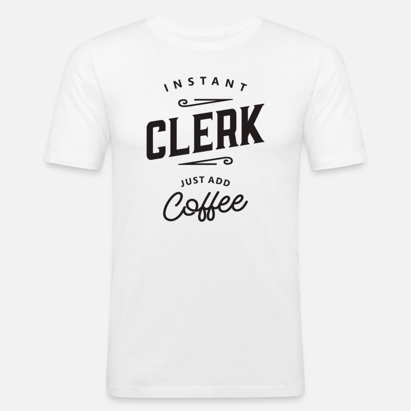 Sachbearbeiter Lustiger Beruf - Männer Slim Fit T-Shirt - Weiß