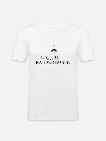 raidbremsen - Männer Slim Fit T-Shirt - Weiß