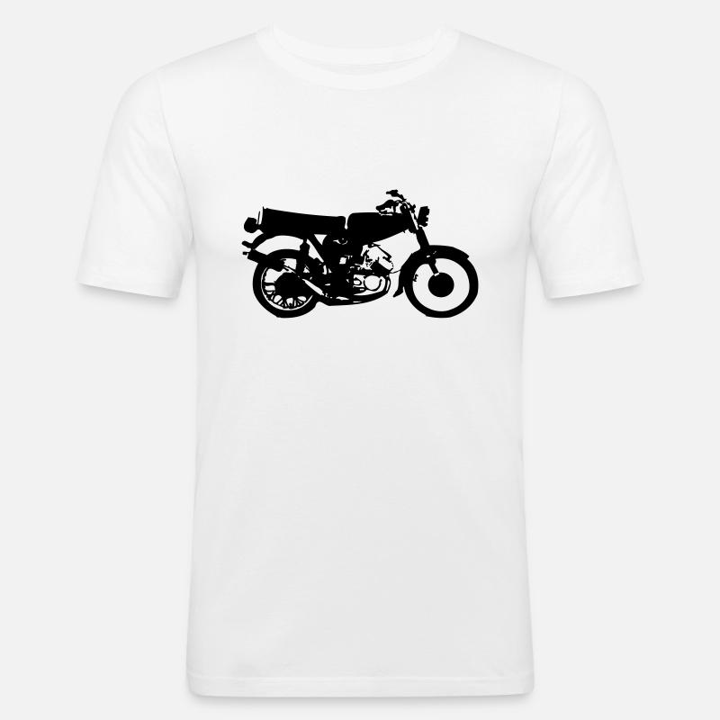 Simson S51 - Männer Slim Fit T-Shirt - Weiß