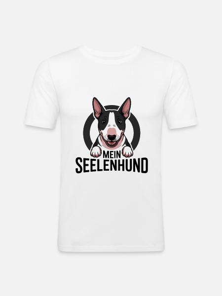 Minibullterrier - mein Seelenhund - Männer Slim Fit T-Shirt - Weiß