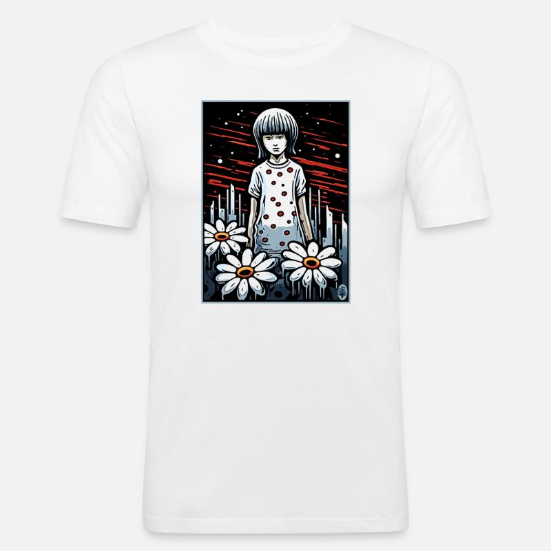 Schwere Melancholie oder Schlaflosigkeit - Männer Slim Fit T-Shirt - Weiß