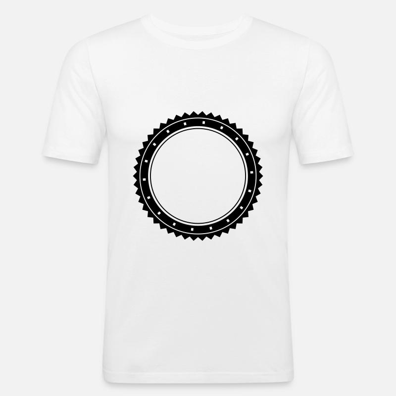kreis emblem - Männer Slim Fit T-Shirt - Weiß