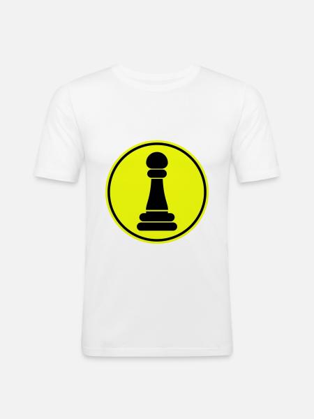 Pièce d’échecs Runner Bauer - T-shirt près du corps Homme - blanc