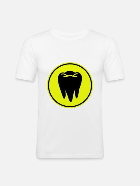 Tooth icon symbol - Men's Slim Fit T-Shirt - white