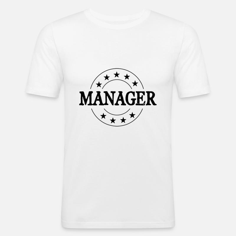 Manager Beruf - Männer Slim Fit T-Shirt - Weiß