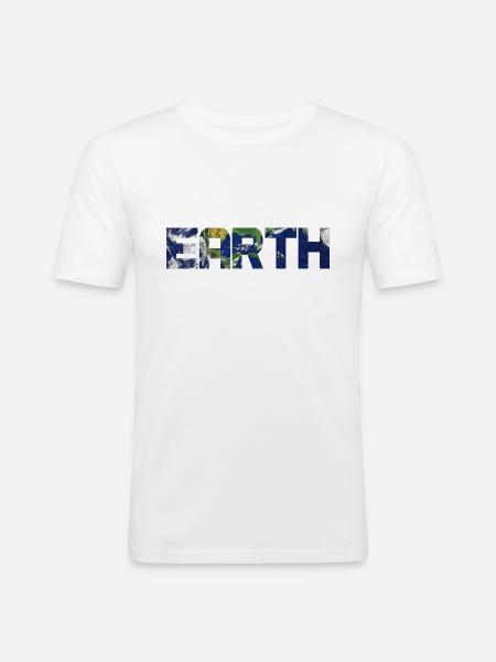 Earth - Erde - Men's Slim Fit T-Shirt - white