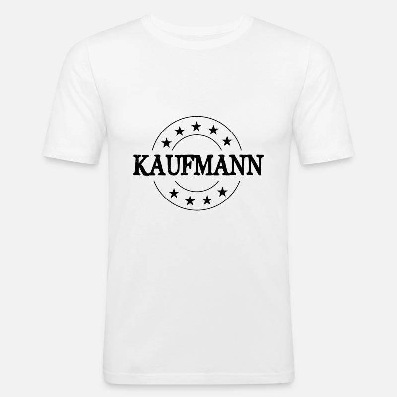 Kaufmann Beruf - Männer Slim Fit T-Shirt - Weiß