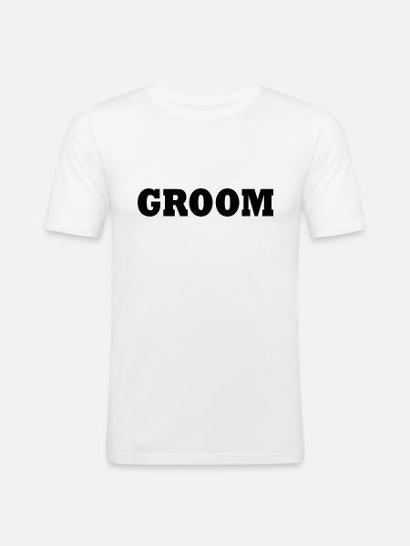 Groom - Men's Slim Fit T-Shirt - white