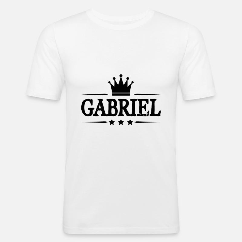 Gabriel - Maglietta aderente da uomo - bianco