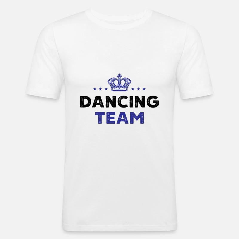 Dancing Team - Männer Slim Fit T-Shirt - Weiß