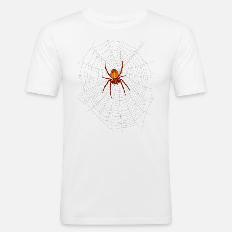 Spinne - Männer Slim Fit T-Shirt - Weiß