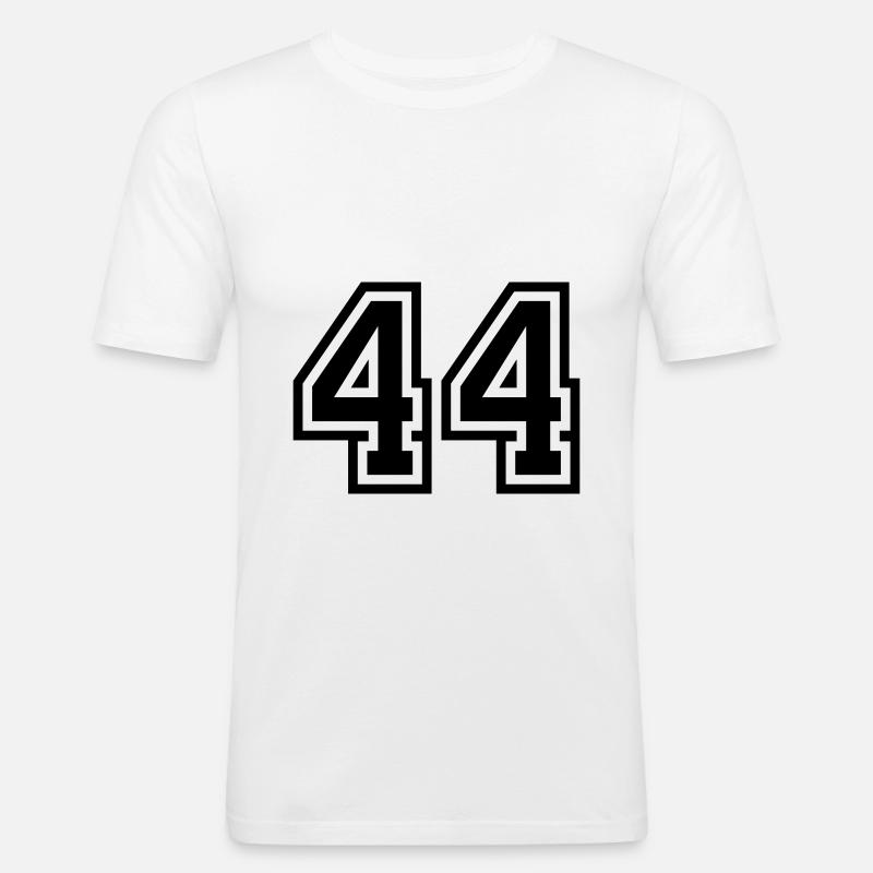 44 Zahl symbol - Männer Slim Fit T-Shirt - Weiß