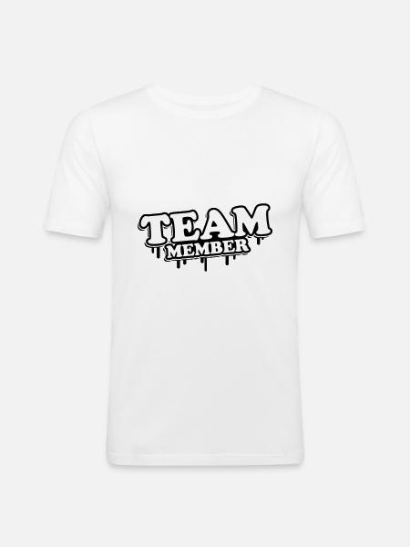 Team Members - Men's Slim Fit T-Shirt - white