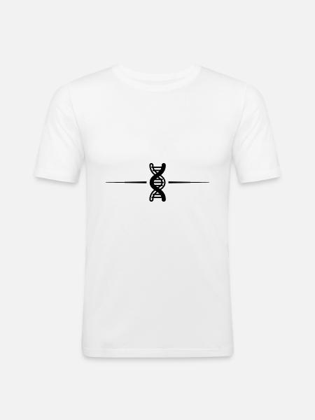 Dna symbol line - Men's Slim Fit T-Shirt - white