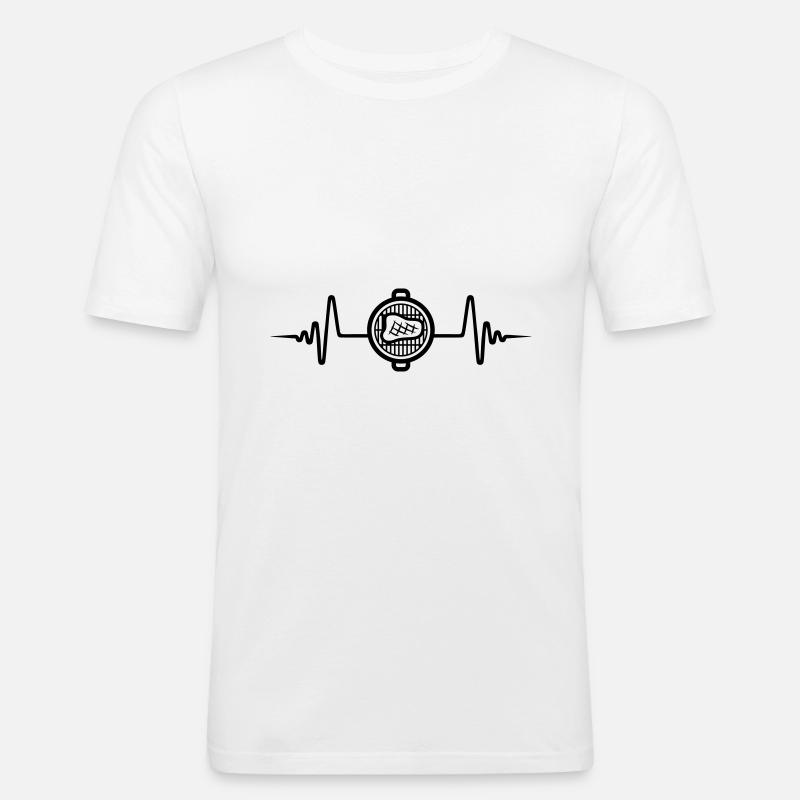 Steak Puls Fleisch - Männer Slim Fit T-Shirt - Weiß