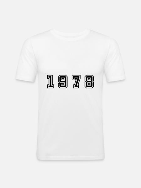 1978 Year Number - Men's Slim Fit T-Shirt - white