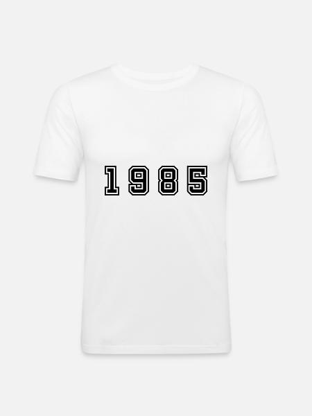 1985 Year Number - Men's Slim Fit T-Shirt - white