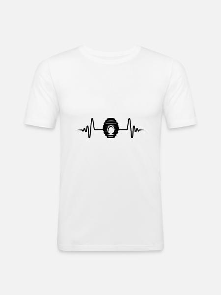 Beekeeper pulse honey - Men's Slim Fit T-Shirt - white