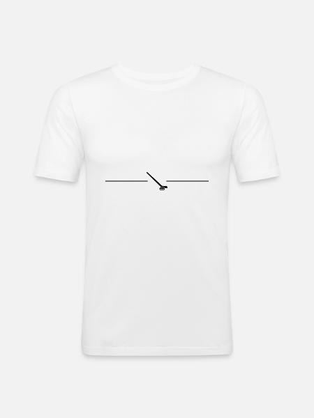 icehockey line icon - Men's Slim Fit T-Shirt - white
