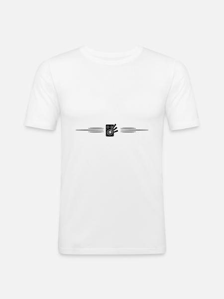 Boxing Line Music - Men's Slim Fit T-Shirt - white