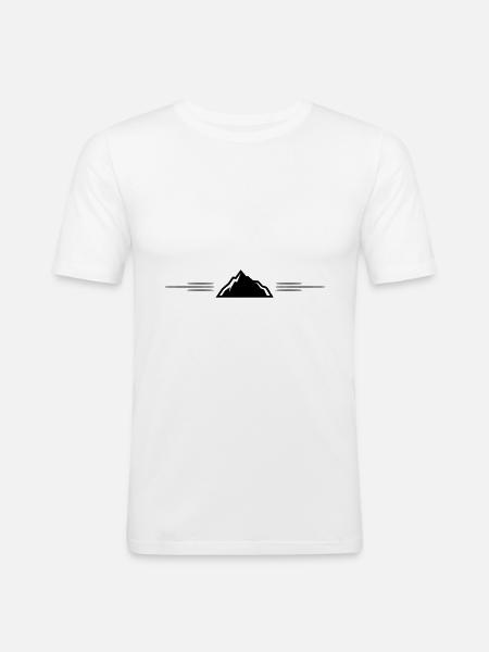 Mountain Icon Line - Men's Slim Fit T-Shirt - white