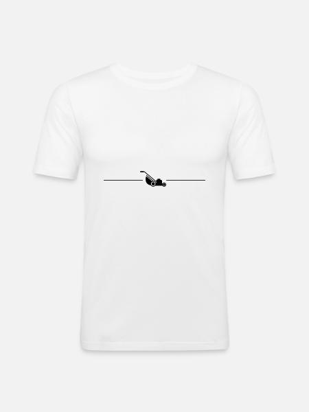 Lawn mower line symbol - Men's Slim Fit T-Shirt - white
