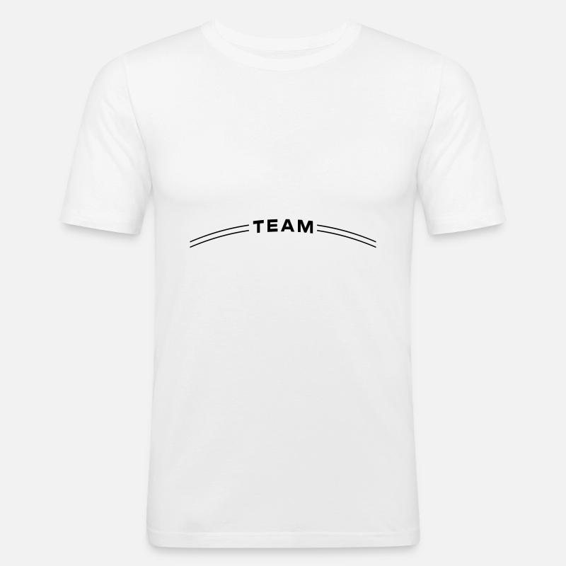 Conception d’équipe - T-shirt près du corps Homme - blanc