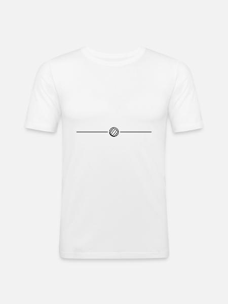 Volleyball Line - Men's Slim Fit T-Shirt - white