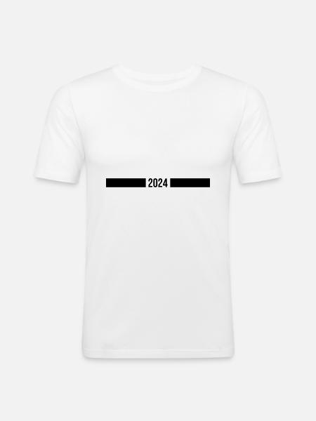 2024 year - Men's Slim Fit T-Shirt - white