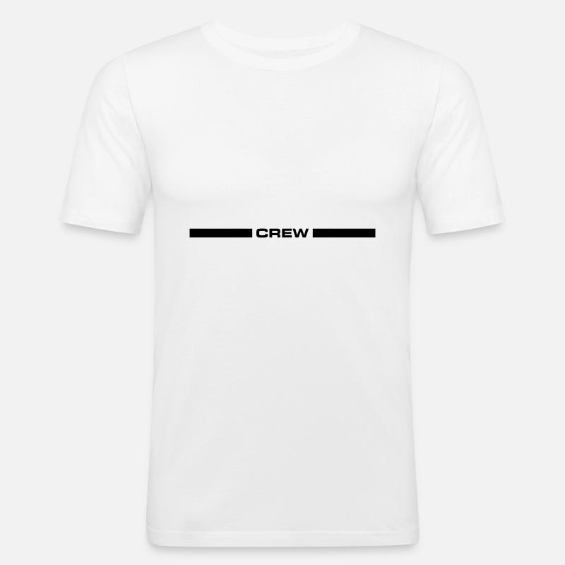 Conception de l’équipage - T-shirt près du corps Homme - blanc