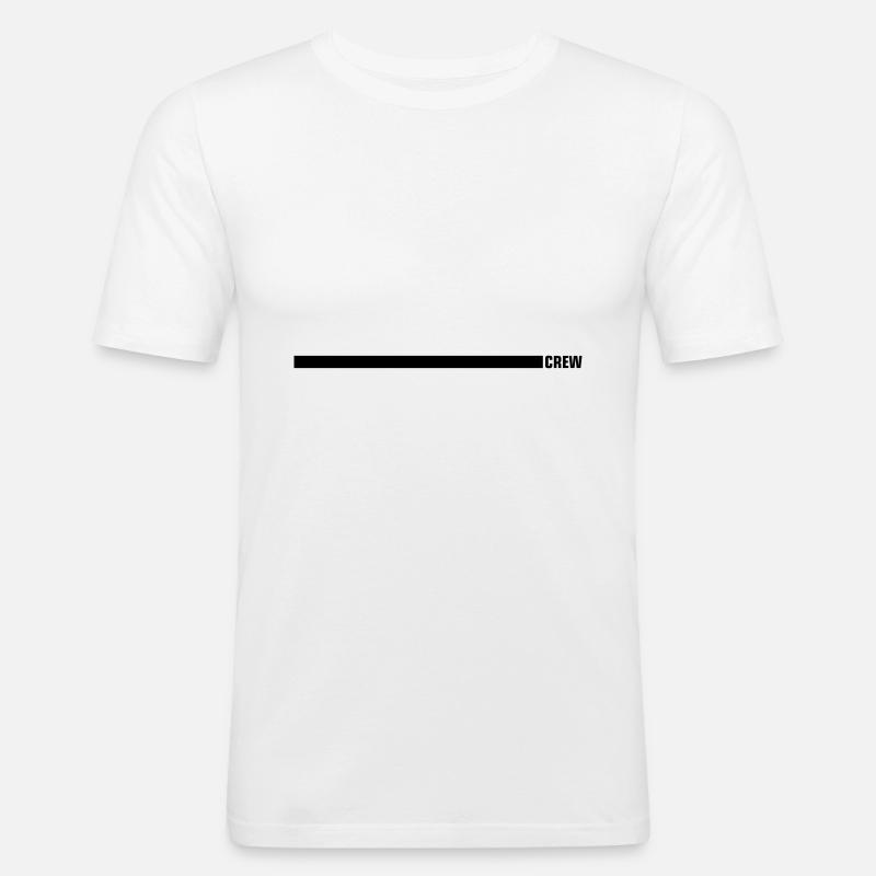 Conception de l’équipage - T-shirt près du corps Homme - blanc