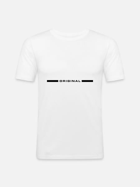 Original Emblem - Männer Slim Fit T-Shirt - Weiß