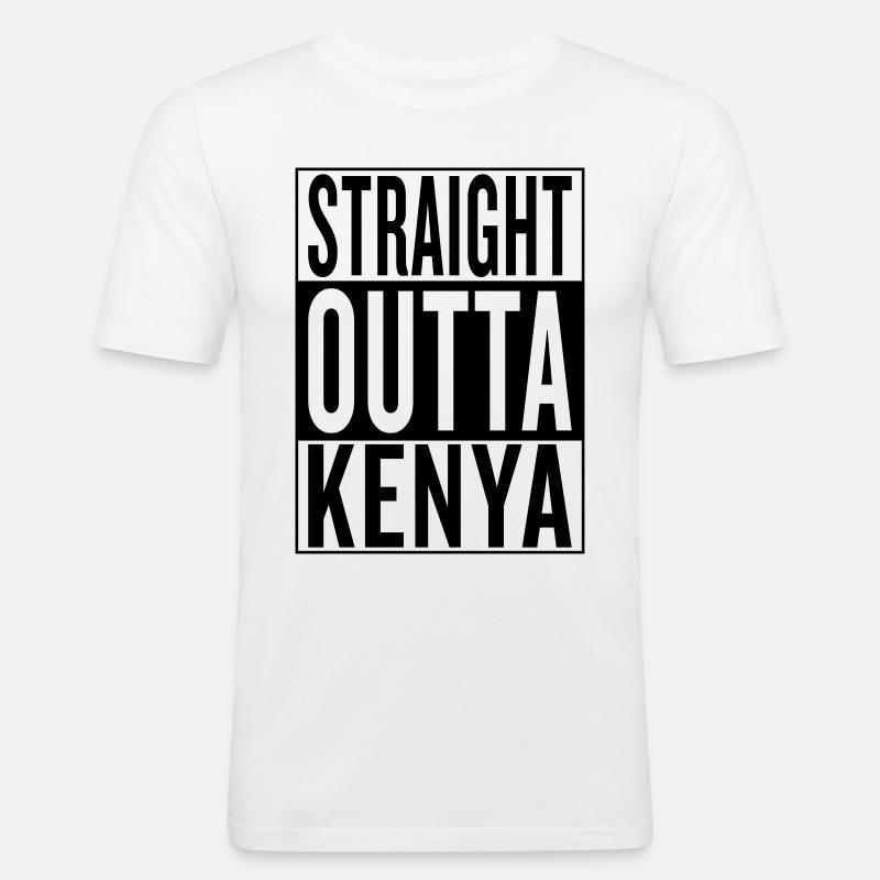 Kenya - Männer Slim Fit T-Shirt - Weiß