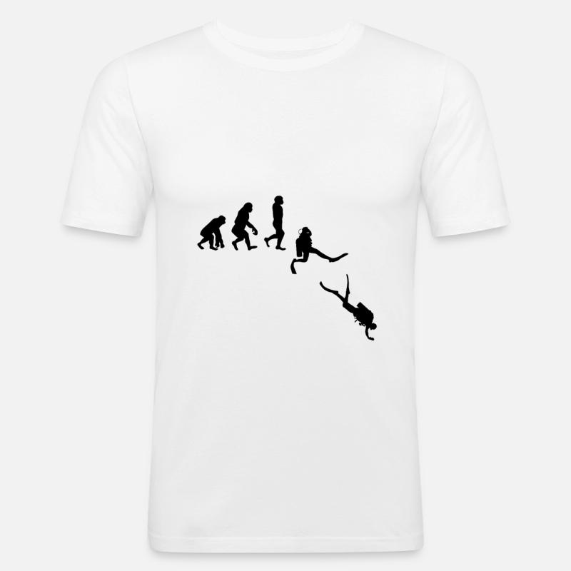 Plongeurs plongeurs Evolution - T-shirt près du corps Homme - blanc