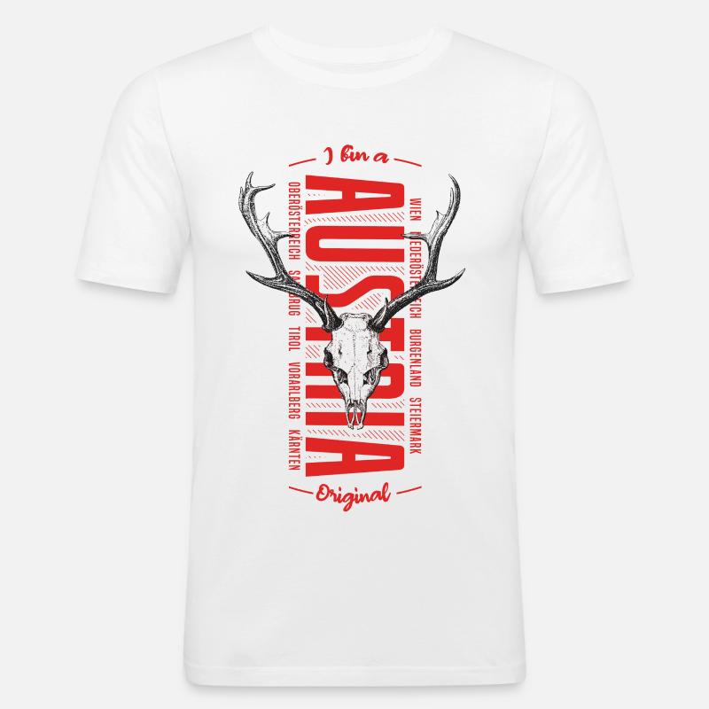 I bin a Austrian Original - Männer Slim Fit T-Shirt - Weiß