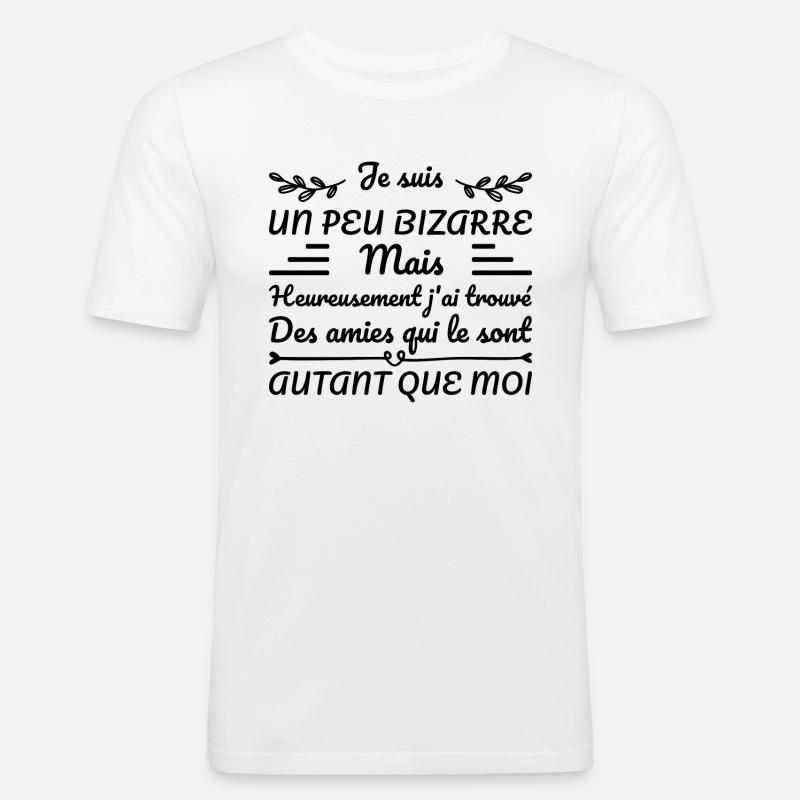 Ich bin ein bisschen komisch - Männer Slim Fit T-Shirt - Weiß