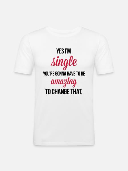 Single - Men's Slim Fit T-Shirt - white