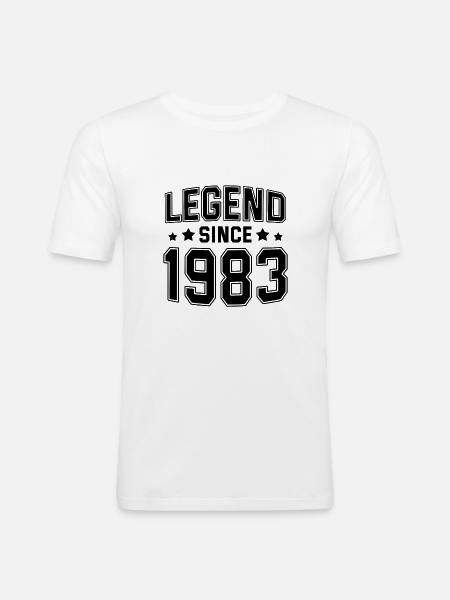 Legend since 1983 - Men's Slim Fit T-Shirt - white