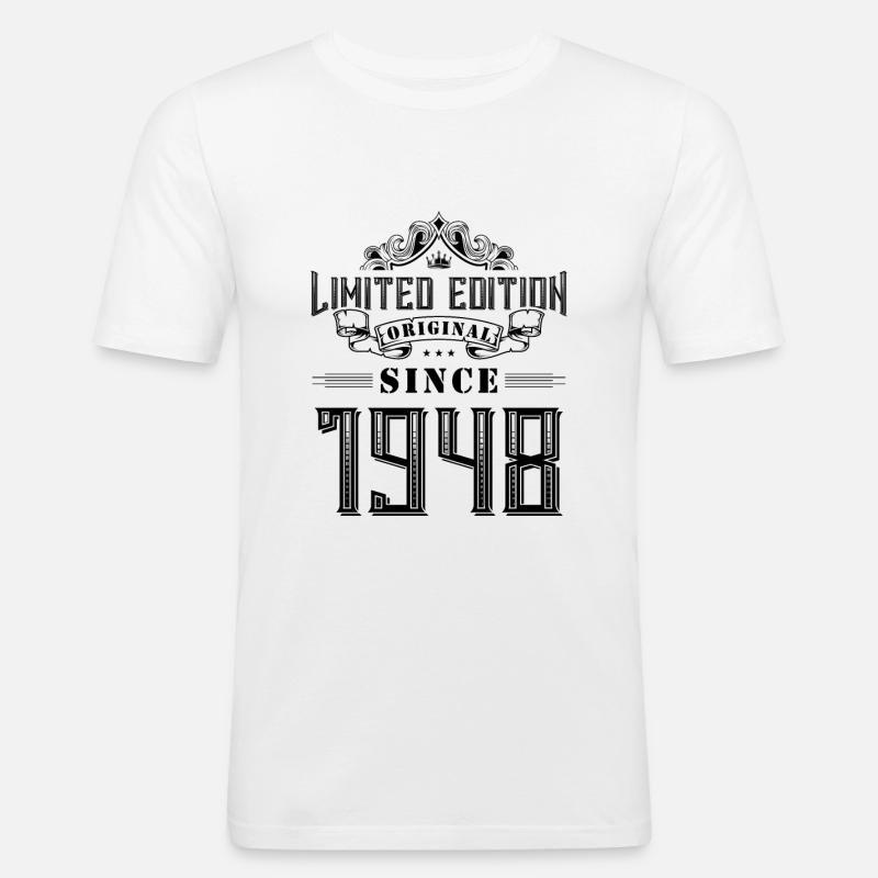 1948 limited edition - Männer Slim Fit T-Shirt - Weiß