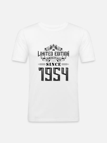 Édition limitée 1954 - T-shirt près du corps Homme - blanc