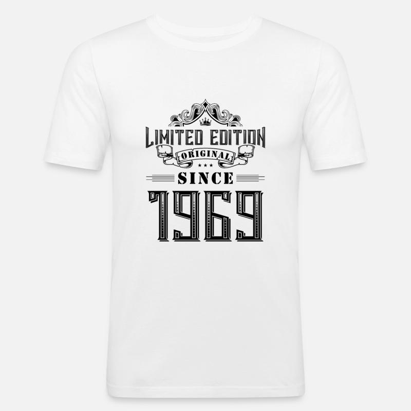 1969 limited edition - Männer Slim Fit T-Shirt - Weiß